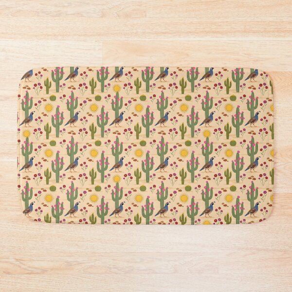 Item preview, Desert Quail Colorful Cactus Floral Southwest Art designed and sold by JessArty ⭐⭐⭐⭐⭐.