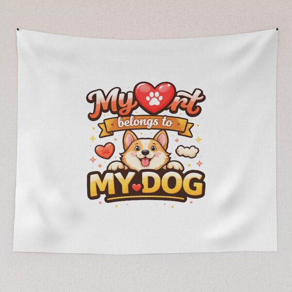 Item preview, my heart belongs to my dog designed and sold by SkyLineArt-Works.