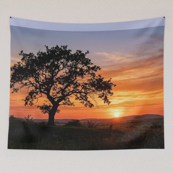Item preview, Silhouette of a lone tree at sunset. designed and sold by Malisa345.