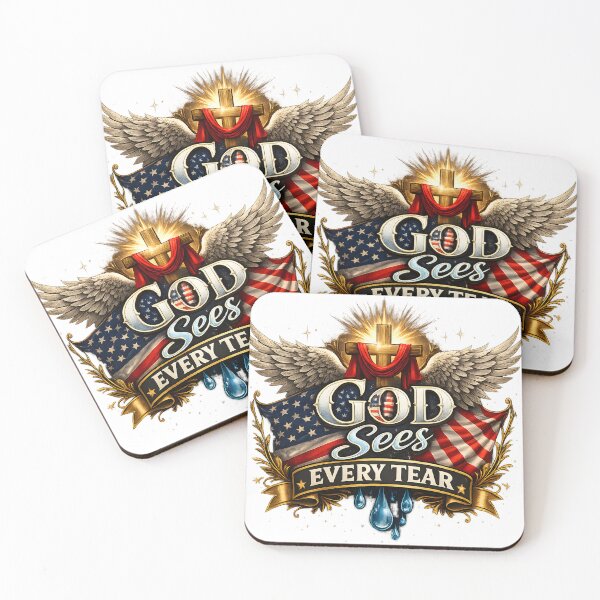 Item preview, God Sees Every Tear Christian American Flag T-Shirt Faith Jesus Gift designed and sold by Billium Halder.