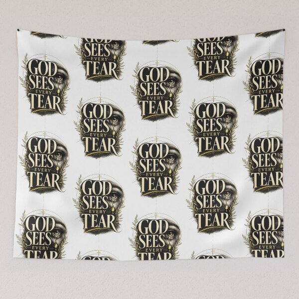 Item preview, God Sees Every Tear Christian T-Shirt Faith Hope Jesus Design Gift designed and sold by Billium Halder.