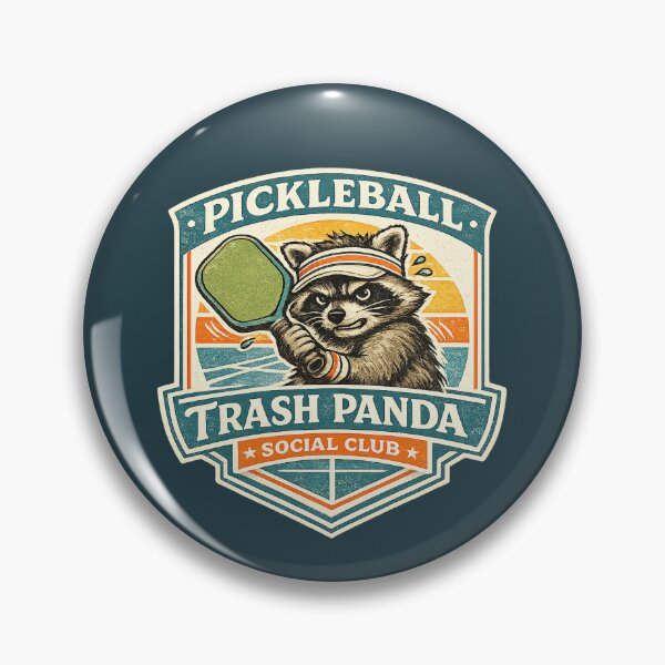 Item preview, Pickleball Trash Panda Social Club Retro Court Humor Graphic designed and sold by Bratak.