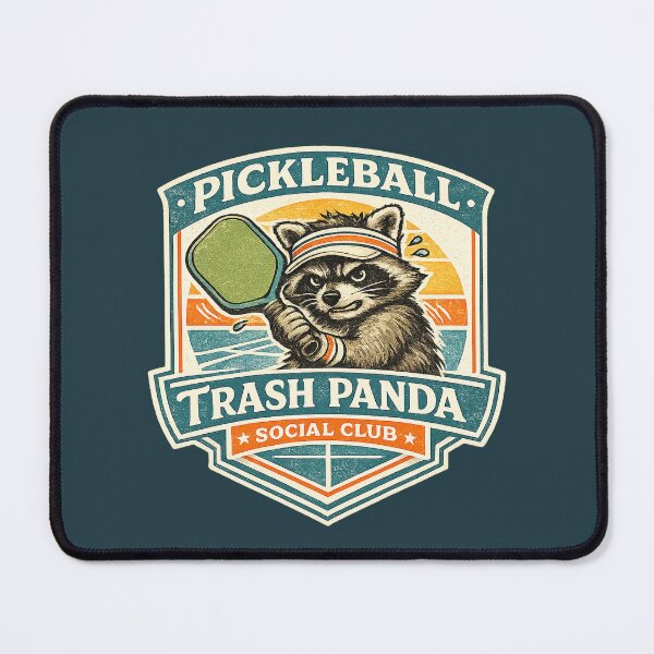 Item preview, Pickleball Trash Panda Social Club Retro Court Humor Graphic designed and sold by Bratak.