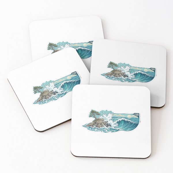 Item preview, Venti Retro Beach Wave Landscape Design designed and sold by Venti waves.