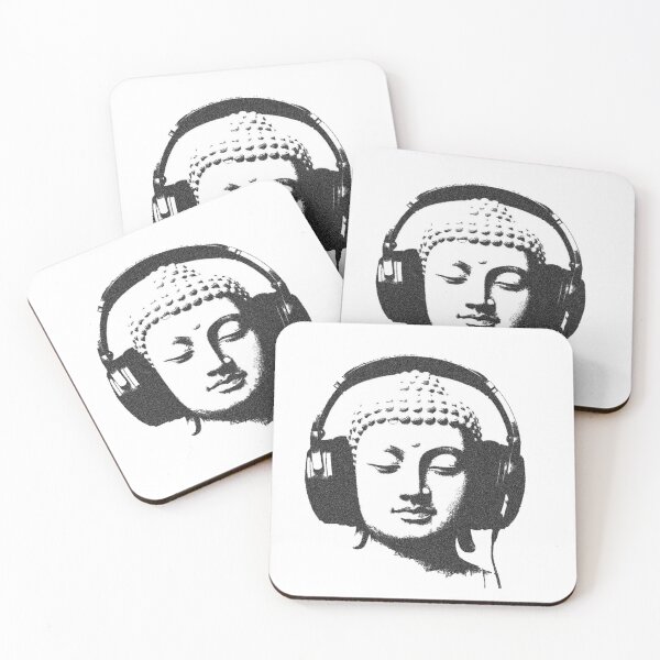 Item preview, Zen Buddha Headphones Meditation Vibes designed and sold by LineArtForYou.