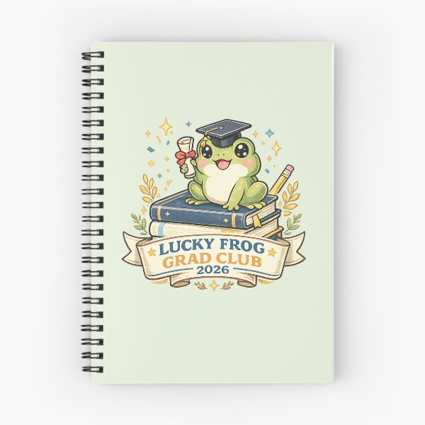Item preview, Lucky Frog Grad Club 2026 Cute Collegiate Graduation Art designed and sold by Bratak.