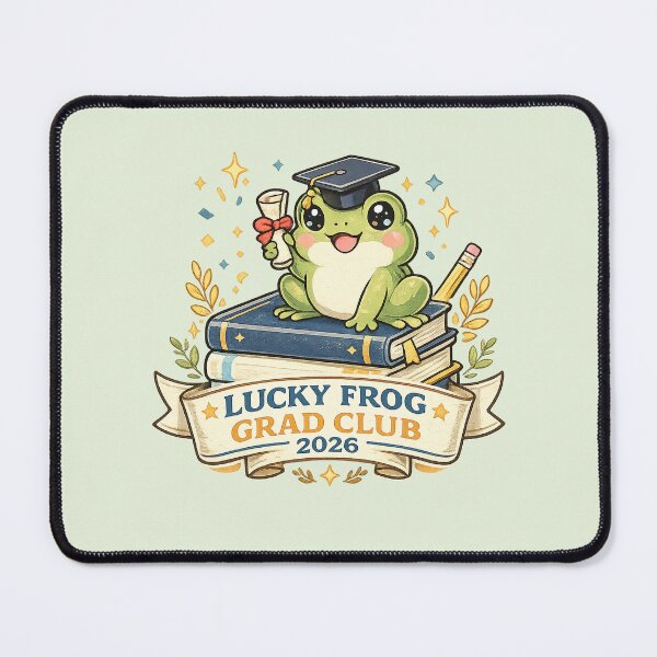 Item preview, Lucky Frog Grad Club 2026 Cute Collegiate Graduation Art designed and sold by Bratak.