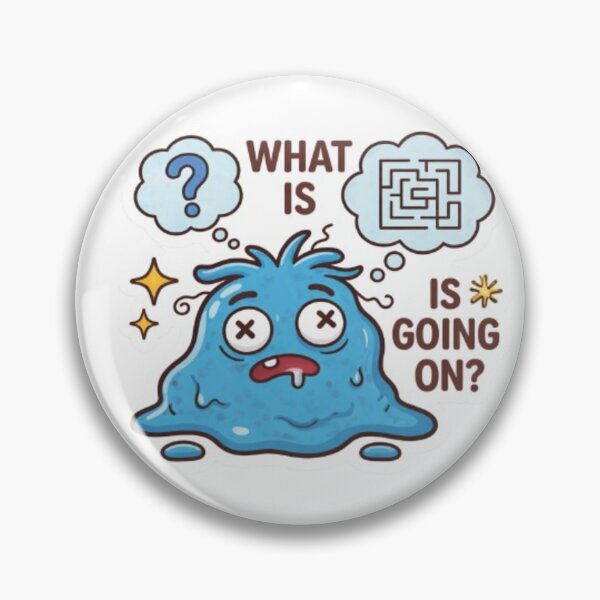 Item preview, Confused Blue Character What Is Going On designed and sold by bhaveshsticker.