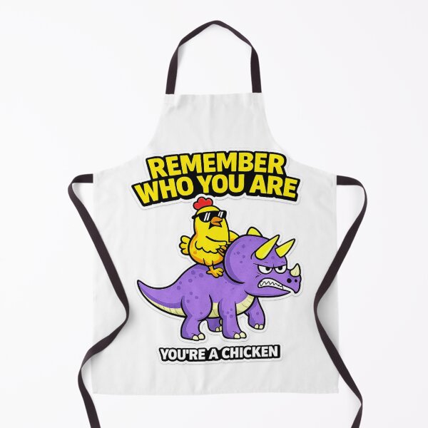 Item preview, Remember Who You Are You’re A Chicken Funny Dinosaur Meme Triceratops designed and sold by VibeOffline Studio.