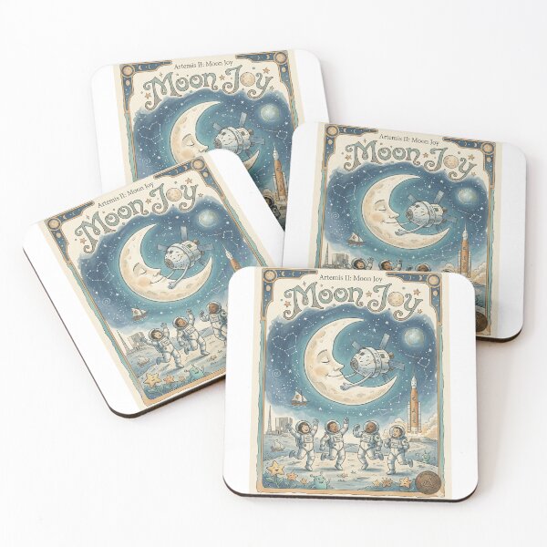 Item preview, Copy. Moon Joy. Magnet Artemis II: Moon Joy - Vintage Space Mission Sketch designed and sold by topartiste.