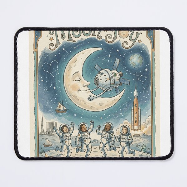 Item preview, Copy. Moon Joy. Magnet Artemis II: Moon Joy - Vintage Space Mission Sketch designed and sold by topartiste.