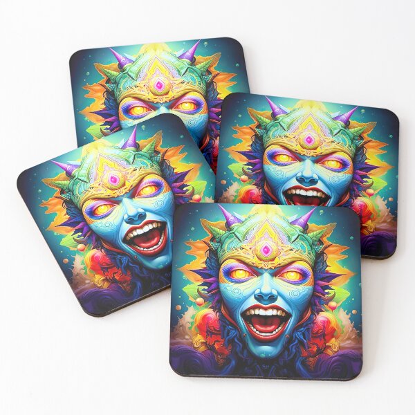 Item preview, Psychedelic Energy Goddess – Neon Trippy Cosmic Portrait designed and sold by Dominik1994.