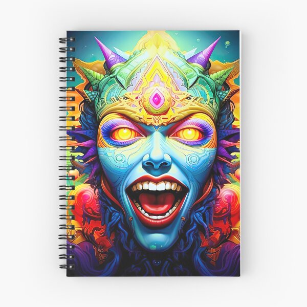 Item preview, Psychedelic Energy Goddess – Neon Trippy Cosmic Portrait designed and sold by Dominik1994.