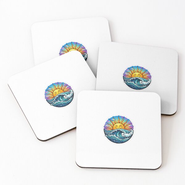 Item preview, Venti Waves Neon Ocean Scene Sticker designed and sold by Venti waves.