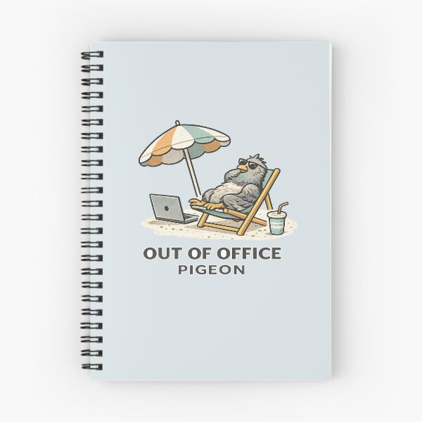 Item preview, Out of Office Pigeon Minimalist Summer Burnout Humor designed and sold by Bratak.