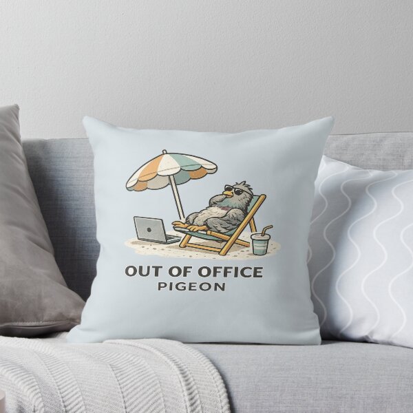 Item preview, Out of Office Pigeon Minimalist Summer Burnout Humor designed and sold by Bratak.