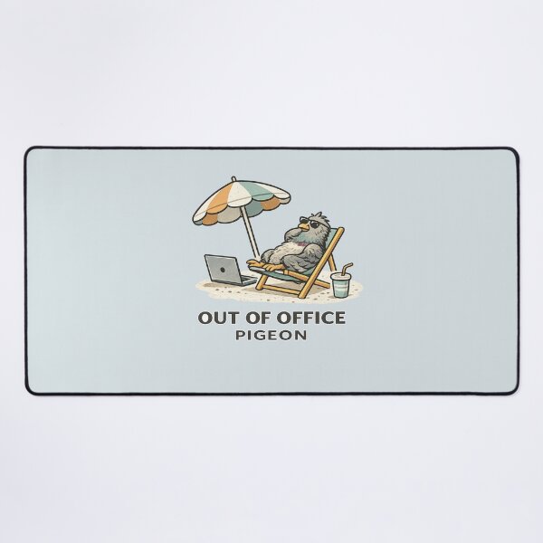 Item preview, Out of Office Pigeon Minimalist Summer Burnout Humor designed and sold by Bratak.