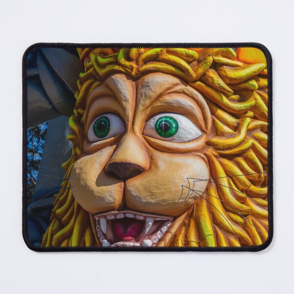 Item preview, Colorful Carnival Float Sculpture With Expressive Masked Face And Wood-Like Texture At Festival designed and sold by Nmallia.