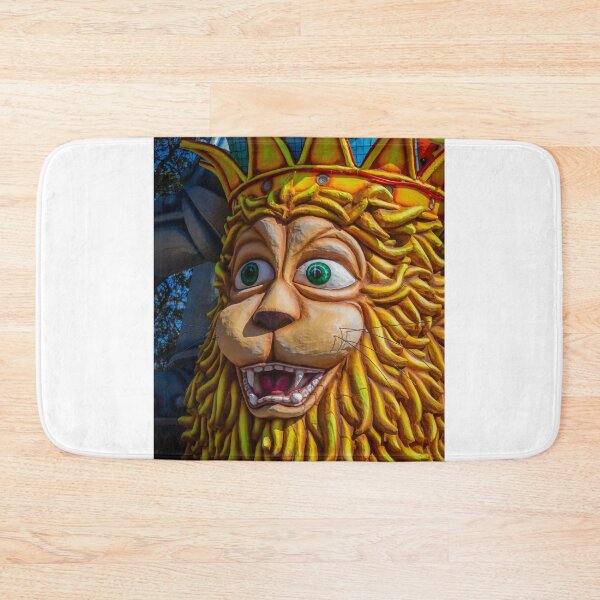 Item preview, Colorful Carnival Float Sculpture With Expressive Masked Face And Wood-Like Texture At Festival designed and sold by Nmallia.