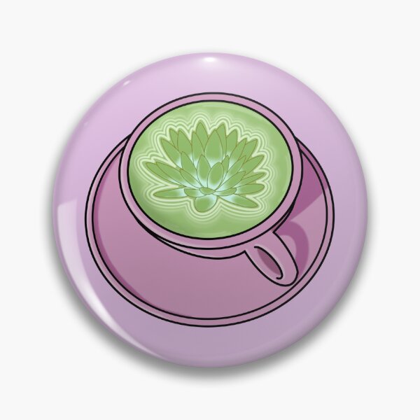 Item preview, Matcha Latte Lotus Flower Art - Pink Coffee Mug designed and sold by Acaruso167.