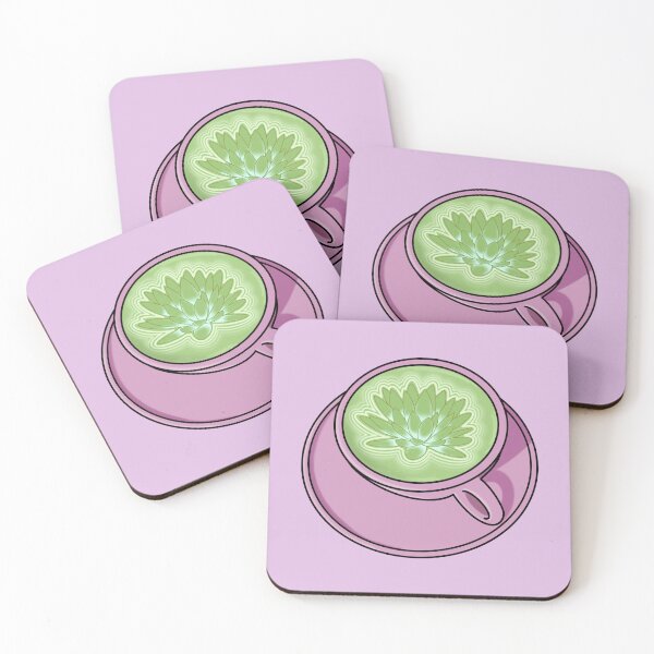 Item preview, Matcha Latte Lotus Flower Art - Pink Coffee Mug designed and sold by Acaruso167.