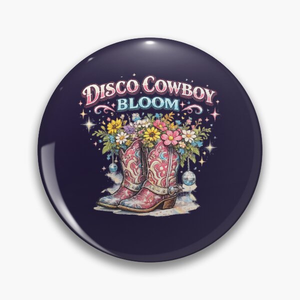 Item preview, Disco Cowboy Bloom Western Festival Floral Neon Artwork designed and sold by Bratak.