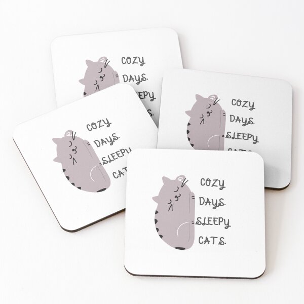 Item preview, Cozy days, sleepy cats for lovers of cat products  designed and sold by QuirkieCrafts.