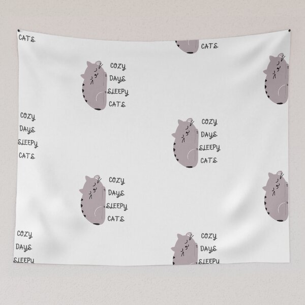 Item preview, Cozy days, sleepy cats for lovers of cat products  designed and sold by QuirkieCrafts.