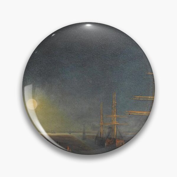 Item preview, Ships Passing Through a Canal in Moonlight designed and sold by SharonTheFirst.
