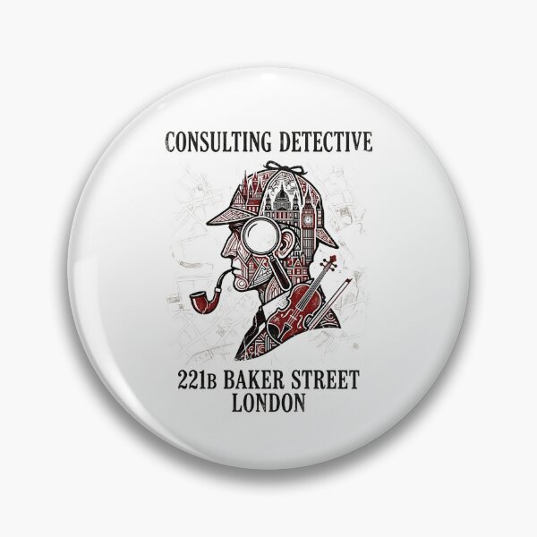Item preview, Consulting Detective 221B Baker Street London Sherlock Holmes designed and sold by Fenay Designs.