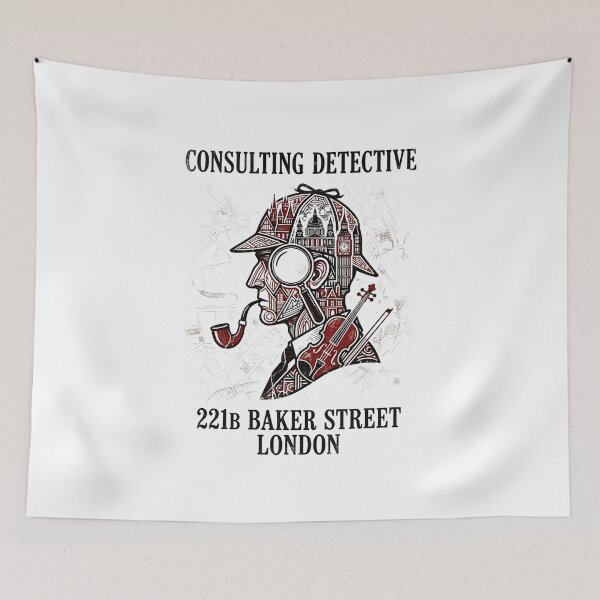 Item preview, Consulting Detective 221B Baker Street London Sherlock Holmes designed and sold by Fenay Designs.