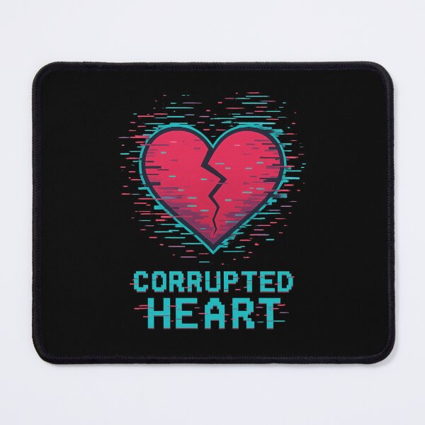 Item preview, Corrupted Heart – Neon Glitch Break Symbol designed and sold by JupiterGlitchEmpire.