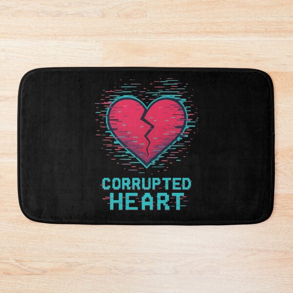Item preview, Corrupted Heart – Neon Glitch Break Symbol designed and sold by JupiterGlitchEmpire.