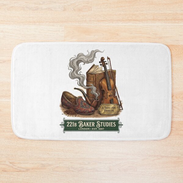 Item preview, Un problema de tres tuberías 221B Baker Studies London Est 1887 Sherlock designed and sold by Fenay Designs.