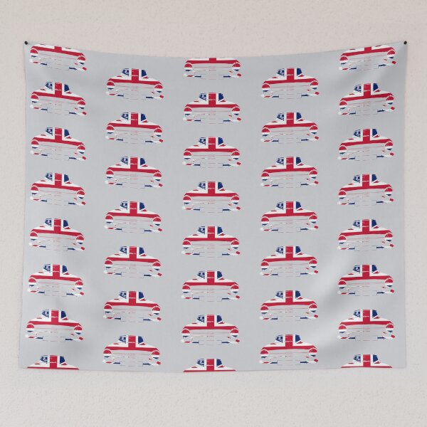 Item preview, Triumph TR6 1970s classic British sports car Union Jack flag designed and sold by soitwouldseem.