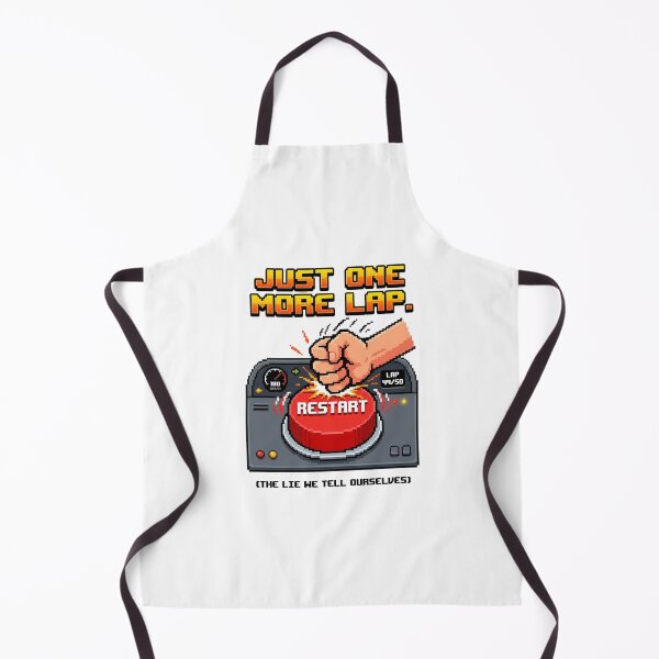 Item preview, Just One More Lap Restart Button Funny Sim Racing designed and sold by Fenay Designs.