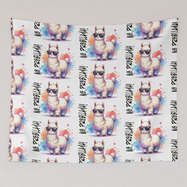 Item preview, No probllama Llama designed and sold by LiskoDesign.
