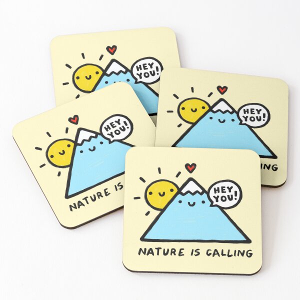Item preview, Nature Is Calling Cute Mountain | Funny Outdoor Adventure Design designed and sold by Plant Cult.