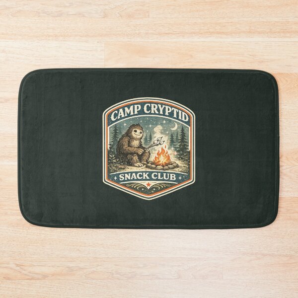 Item preview, Camp Cryptid Snack Club Vintage Outdoor Badge Illustration designed and sold by Bratak.