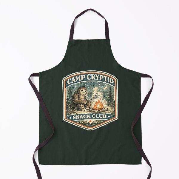 Item preview, Camp Cryptid Snack Club Vintage Outdoor Badge Illustration designed and sold by Bratak.