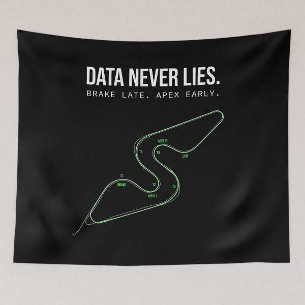 Item preview, Data Never Lies Brake Late Apex Early Sim Racing Track designed and sold by Fenay Designs.