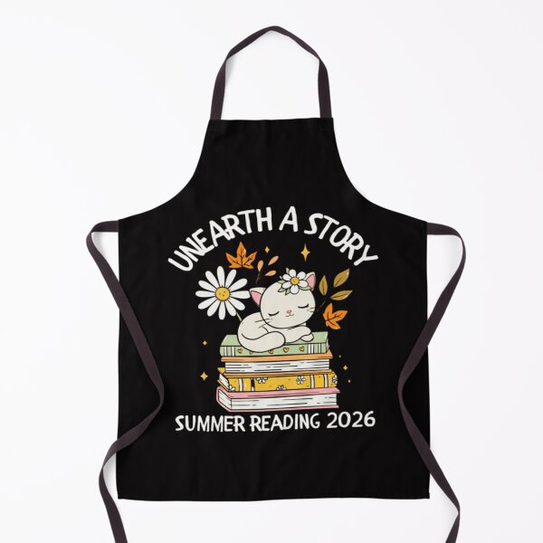 Item preview, Funny Retro Unearth a Story. 2026 Summer Reading Program Cat Flowers  designed and sold by WeirdlyRare.