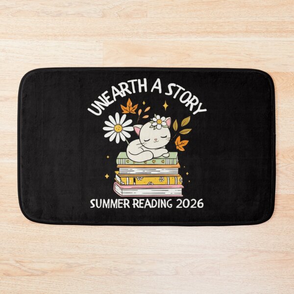 Item preview, Funny Retro Unearth a Story. 2026 Summer Reading Program Cat Flowers  designed and sold by WeirdlyRare.