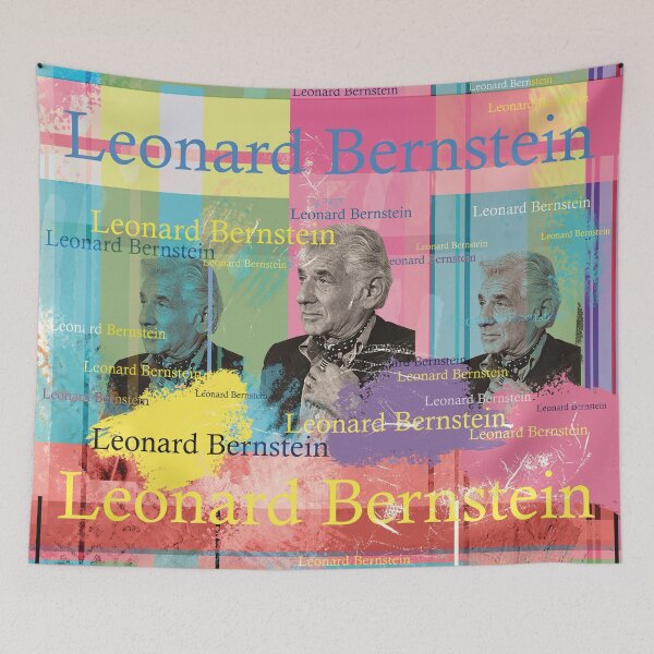 Item preview, Leonard Bernstein, musical legend, pop art collage designed and sold by Mauswohn.