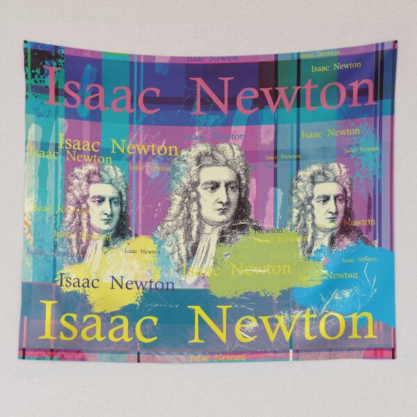 Item preview, Isaac Newton, scientific legend as a pop art collage designed and sold by Mauswohn.