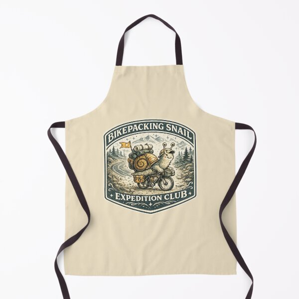 Item preview, Bikepacking Snail Expedition Club Slow Adventure Cycling Art designed and sold by Bratak.