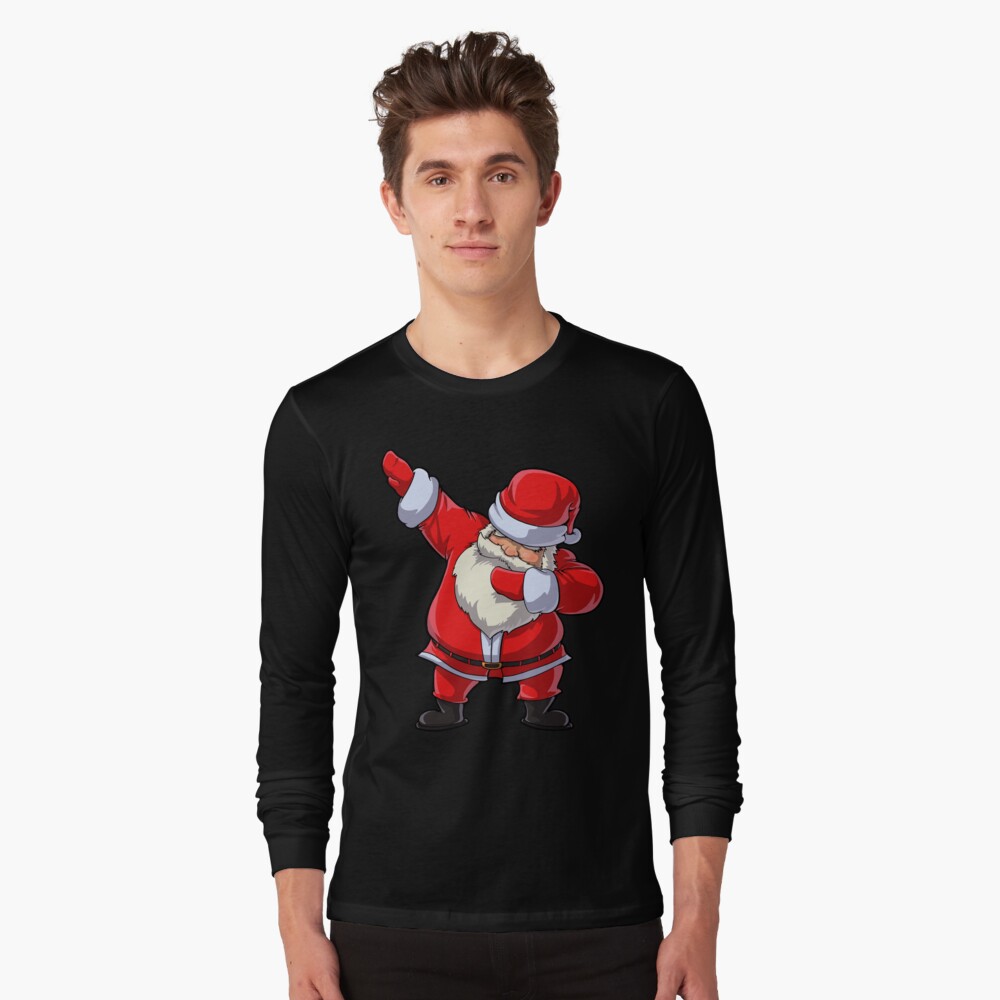 Dabbing Santa T Shirt Claus Christmas Funny Dab X-mas Gifts Kids Boys Girls Youth Long Sleeve T-Shirt