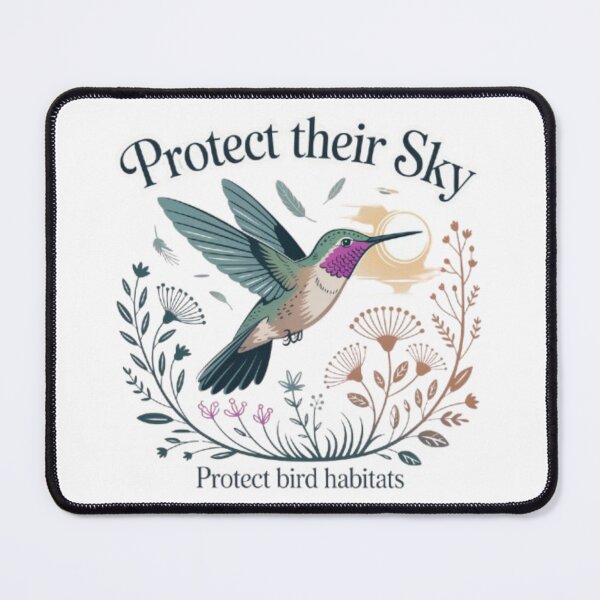 Item preview, Protect Their Sky Hummingbird T-Shirt – Bird Conservation Nature Design for Wildlife Lovers & Eco Friendly Gift Buyers designed and sold by GemBob Creations.