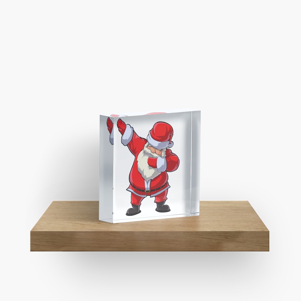 Dabbing Santa T Shirt Claus Christmas Funny Dab X-mas Gifts Kids Boys Girls Youth Acrylic Block