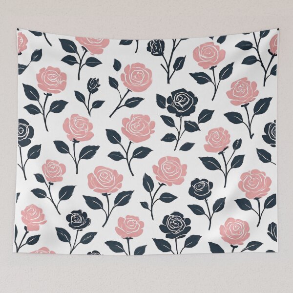 Item preview,  Pink and black rose pattern designed and sold by uunaa.